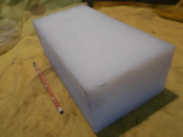 NATURAL UHMW BAR machinable plastic flat sheet stock plate 4" x 6" x 12" LONG