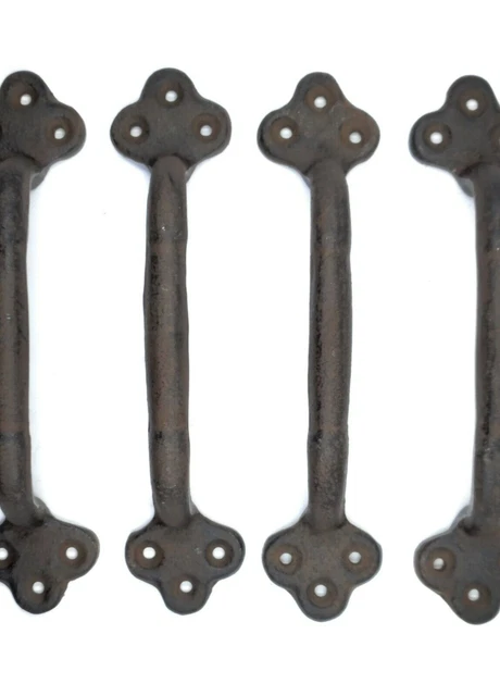 Set of 12 Cast Iron Gate Door Pull Handle Door Hardware Shed Barn Door