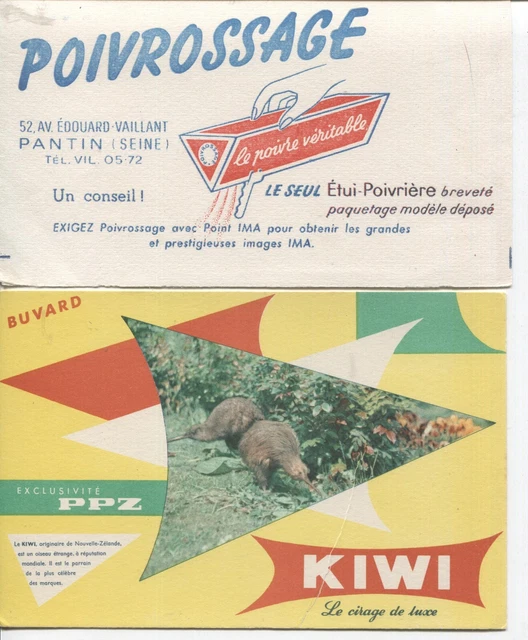 Lot De 10 Buvards - Kiwi - Poivrossage - Eba - Cromafroi - Lion Noir Etc...