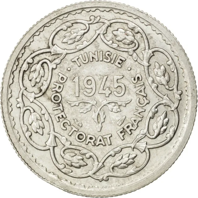 [#83958] Coin, Tunisia, Muhammad al-Amin Bey, 10 Francs, 1945, Paris, AU, Sil, v