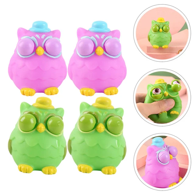 4 Pcs Tierischer Stressball Pop-eyed Eule Geschenk Geschenke Popularität