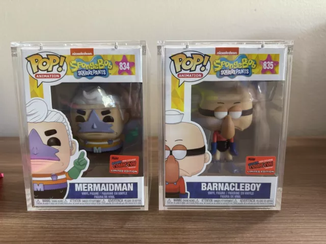 Funko POP! Spongebob Mermaid Man and Barnacle Boy NYCC 2020 Exclusive