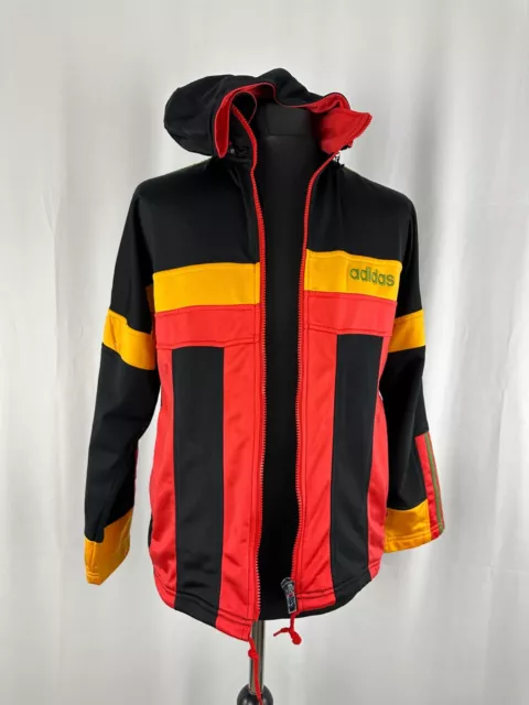 mens adidas track jacket rasta vintage 1990s XS extra small 34-36 in polyester