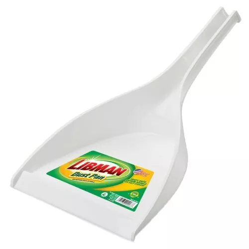 Libman White Polymer 10" Wide Dust Pan, 12 Dust Pans (LIBMAN 228)