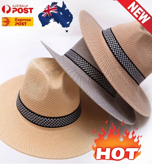 Cappello Fedora Estivo In Paglia Per Uomo Donna Cappello Da Sole Panama A