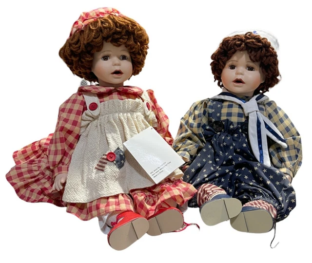 Betsy's Tea Time & Boy Sailor Porcelain Doll's - House of Lloyd' - 1997