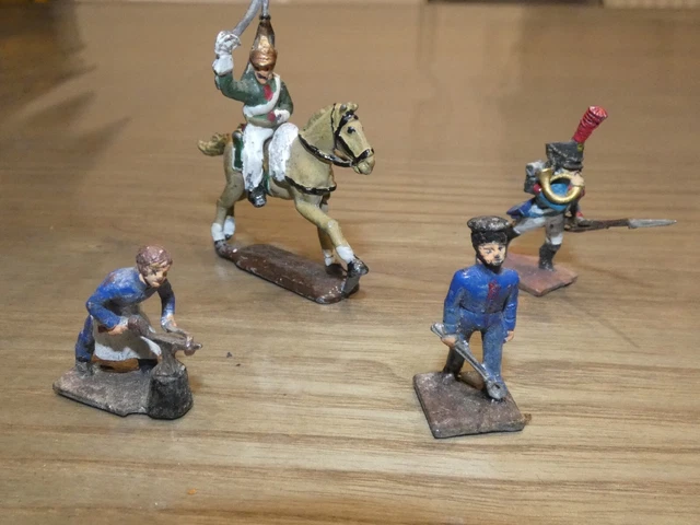 Lot Soldat de Plomb Ancien & Jouet Enfants & Divers & Indiens & Bisons