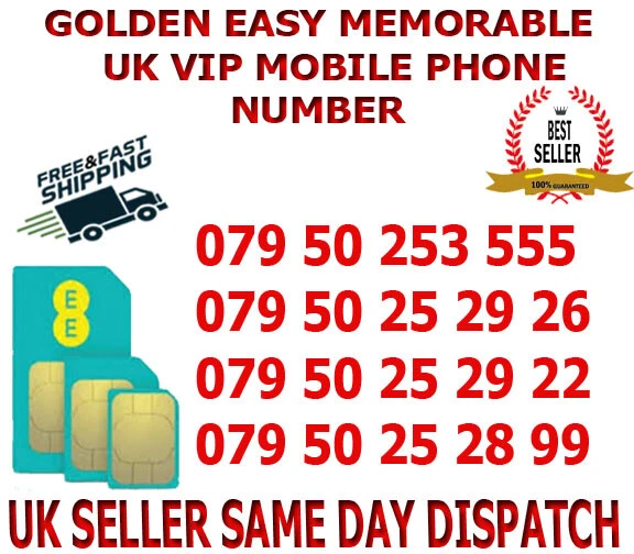 Golden Easy Memorable Uk Vip Mobile Phone Number/Platinum Sim ( Ee Network) B 21