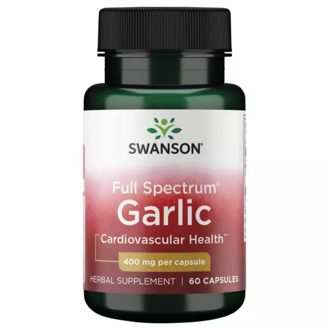 Swanson Garlic 400 mg 60 Capsules, Cardiovascular Health, Overall Health