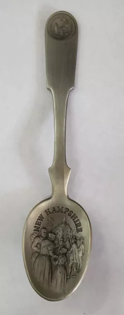 Vintage 1976 Franklin Mint American Colonies New Hampshire Pewter Spoon
