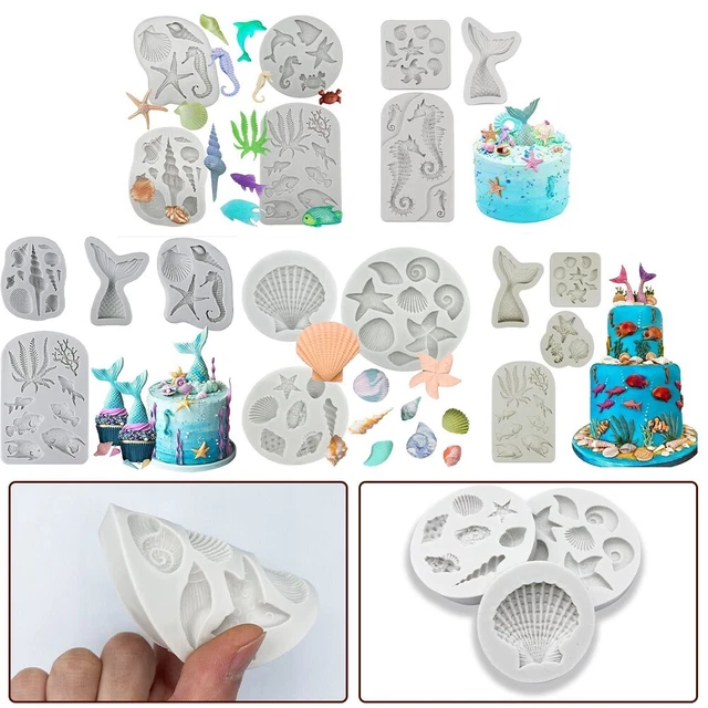 Moule En Silicone Algues Corail Pour Décoration Gâteaux - Qualité Alimentaire, Résistant à La Chaleur (-40°C à 220°C) - Idéal Fondant, Chocolat, Pâte à Sucre
