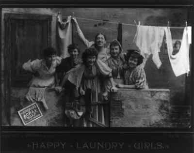8" x 10" Photo Happy Laundry Girls,Kirkman's Borax Soap,c1891