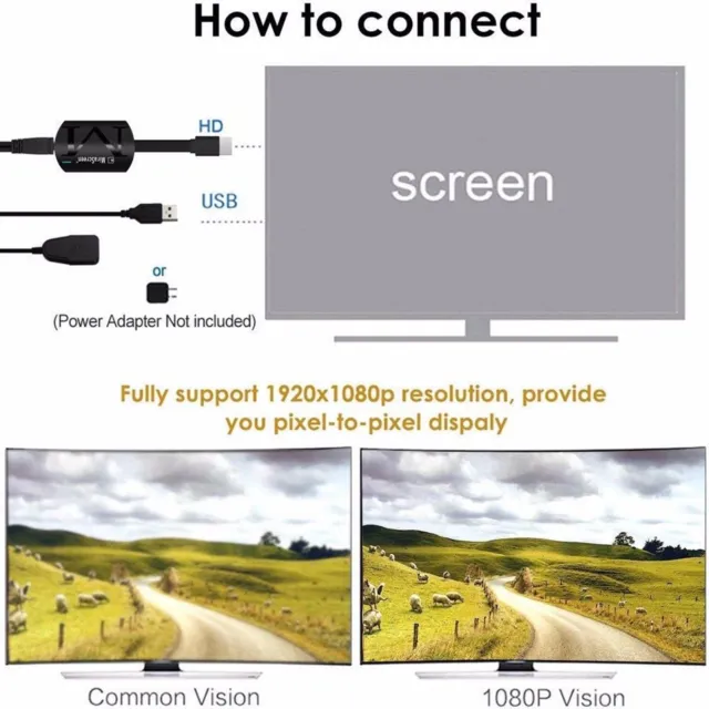 Airplay 1080P Für MiraScreen G4 WiFi Display-Empfänger TV-Dongle Miracast DLNA 3