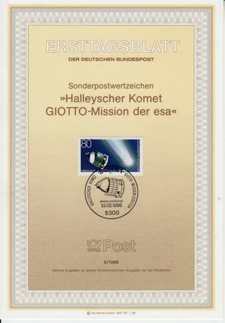Deutschland Halleyscher Komet ETB Mi 1273, Bonn 13.02.86