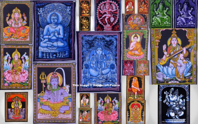 Indian Wall Hanging Lord Cotton Yoga Mat Tapestry Poster Size Wall Hanging Decor