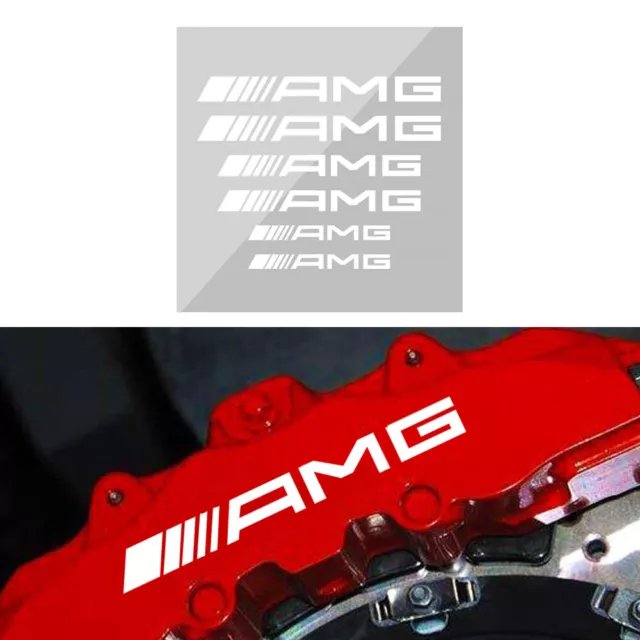 6 Stück Aufkleber für Mercedes Benz AMG Bremssattel hitzebeständig Caliper Decal