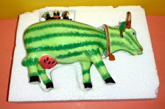 2005 Cow Parade Watermelon Helen Cow No. 7340 w/ Box - AS IS