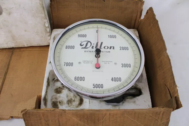 Vintage NOS ? Dillon Dynamometer 10,000 lb capacity 10” dial Divisions 50lb Rare