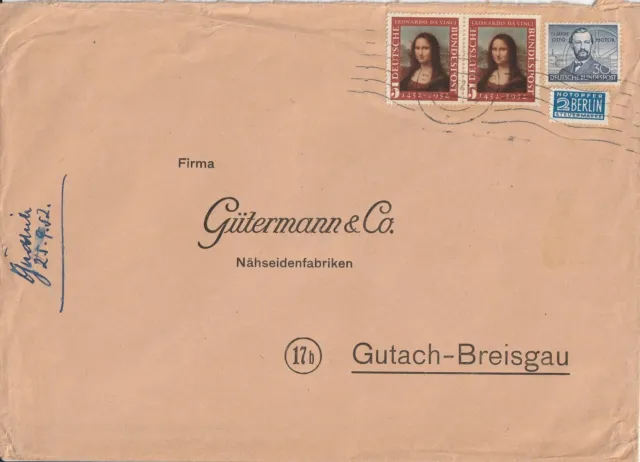 Bund BRD Nr. 147  148 (2) auf Firmenbrief nach Gutach-Breisgau #1093919