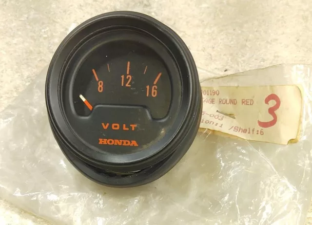 Honda CBX 1000 CB1100F CB900F CB750F Red NOS Volt Meter SA