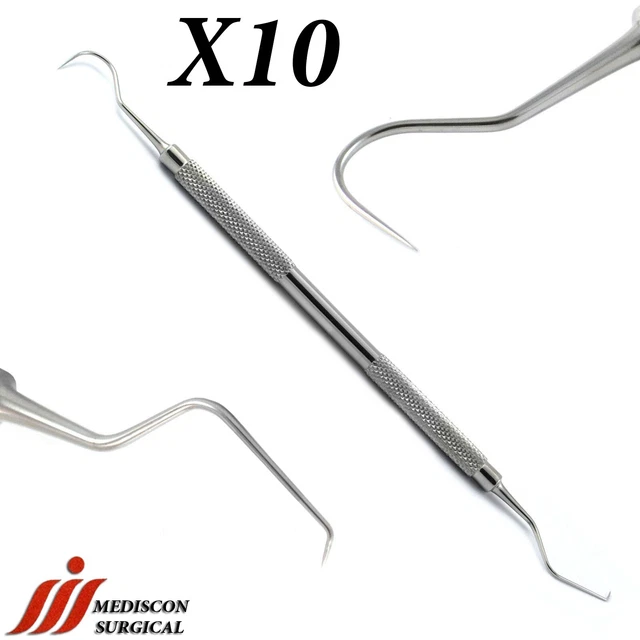 10 PCs Dental Explorer 23/17A Endodontic Tartar Remover Diagnostic Perio Tool
