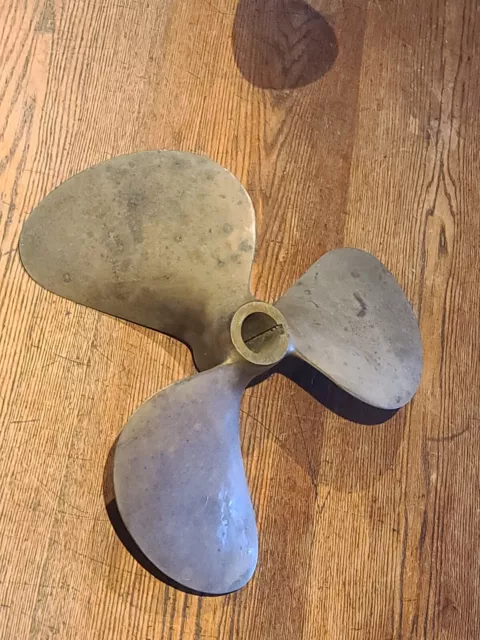 Vintage 20x22 Brass or Bronze 3-Blade Boat Propeller 20x24 LH 15665 TE