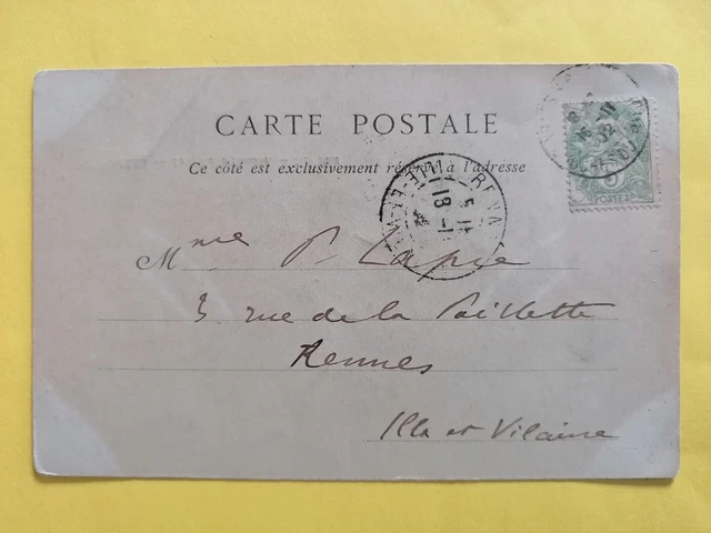 CPA PERSONNALITÉ Écrite 1902 à Mme P. LAPIE Paul Philosophe Maitre de Conférence