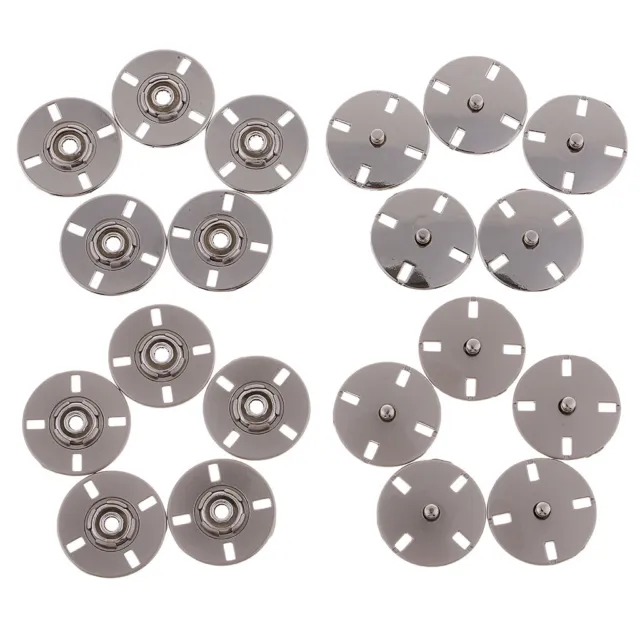 5 Sets Alloy Snap Fasteners Popper Press Stud Button for Leather Clothes Jacket