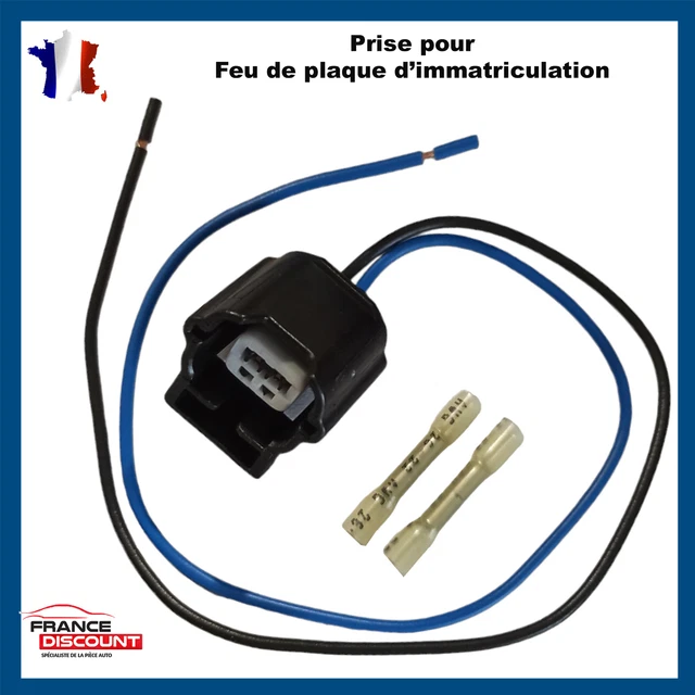 PRISE FICHE CONNECTEUR Electrique Feu Plaque Immatriculation pour