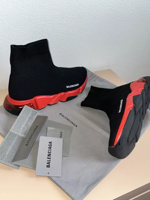 Size 9 - Balenciaga Speed Sneaker Black White W