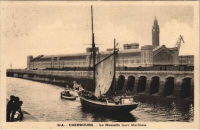 ....CPA/DEP 50/CHERBOURG LA GARE MARITIME 