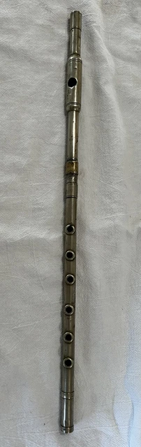 Antique METAL FIFE: 16.5 Inches Long X 1/2 Inch Diameter Plays 3 Octaves!!!
