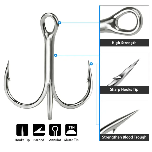 Treble Hooks Size 16 FOR SALE! - PicClick