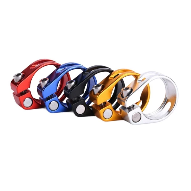 Pince De Selle En Alliage D'Aluminium 34,9 Mm - Pour Tige 30,4/30,8/31,6 Mm, Adaptée Aux VTT Et Vélos De Route (Bleu)
