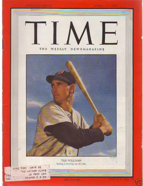 1950 Time April 10-Ted Williams; French Indo-China War