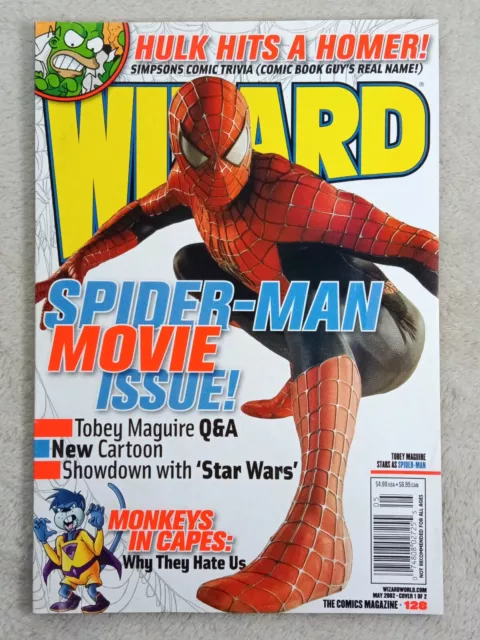 Wizard Comics Magazine Vol 1 No 128 May 2002 Spider Man Hulk McQuire Star Wars