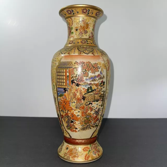 OLD 12” Royal  SATSUMA JAPANESE VASE