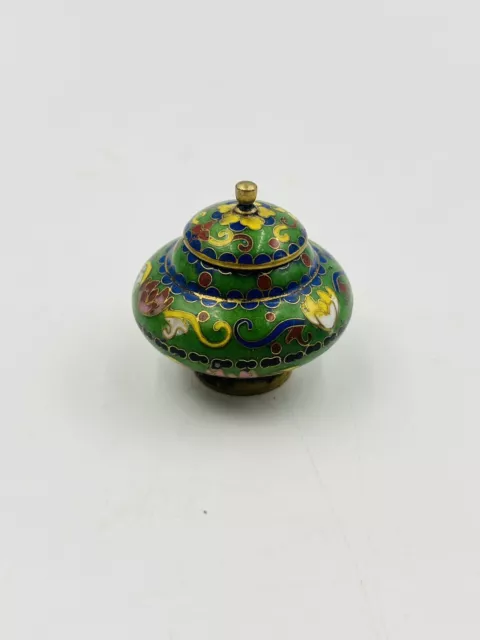 Chinese Antique Cloisonne hand painted bat snuff bottle