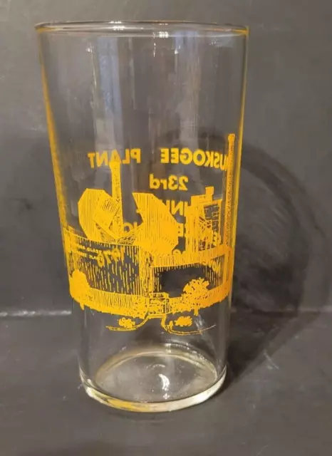 Rare  Corning Glass Works Drinking Glass 1970 Muskogee, Ok.  Plant