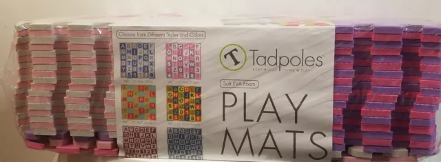 New Tadpoles Soft EVA Foam 36 Piece ABC Playmat Set 74x 74 36 Sq Ft