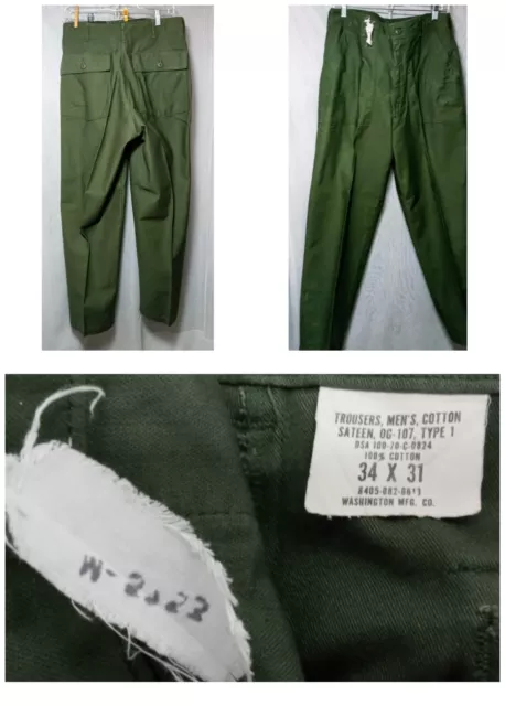 PANTALON JUNGLE TROPICALE vert olive américain - pantalon époque  vietnamienne armée américaine neuf EUR 82,50 - PicClick FR