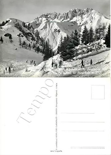 Cartolina di Cantoniera della Presolana (Colere), arrivo seggiovia - Bergamo