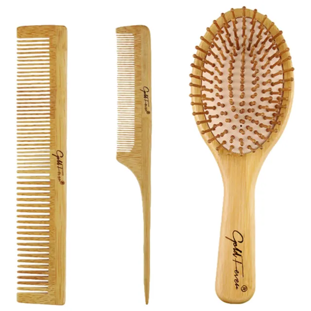 Suit Hair Massager Comb Hairdressing Wooden Scalp Teasing