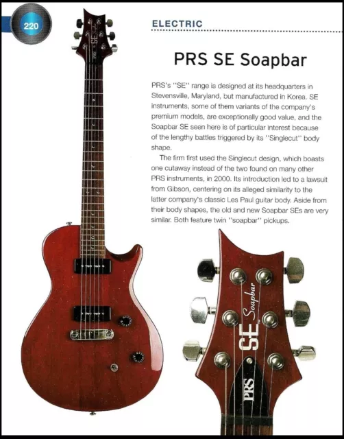 PRS SE SOAPBAR electric + PRS Single Cutaway guitar history pin-up ...