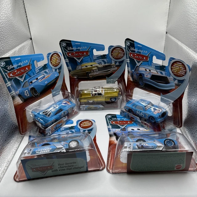 Disney Pixar Cars Dinoco Bundle X5 Tex King Chick Bling McQueen Diecast 1:55