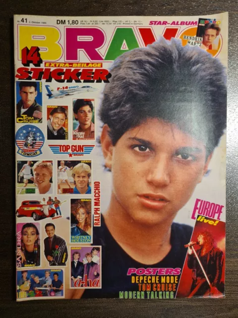 BRAVO 41/1986 Heft Komplett -Depeche Mode, Tom Cruise, Madonna, Bon Jovi, Falco-