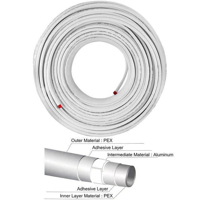 UNDERFLOOR HEATING PEX AL PEX Pipe 16mm x 2mm 300m Coil Water Pex