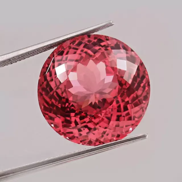 AAA Grade Naturel Ceylan Padparadscha Saphir 19x19 MM Rond Coupe Desseré Gemme 2