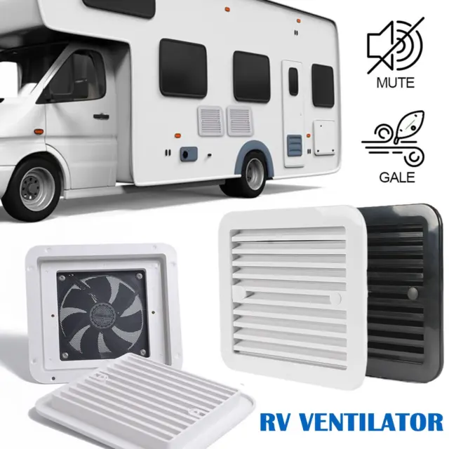 12V Fridge Vent with Fan for RV Trailer Caravan Side Air Strong Wind Exhaust