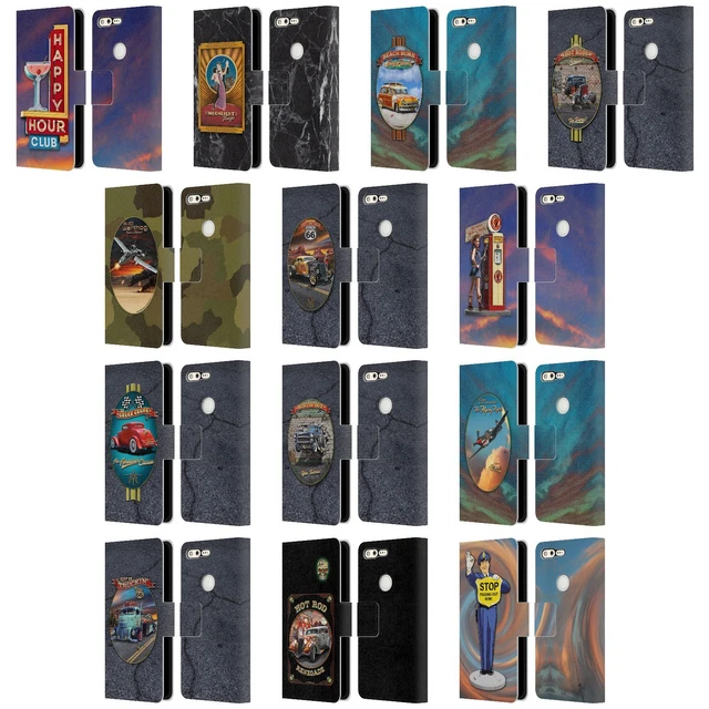 Official Larry Grossman Retro Collection Leather Book Case For Google Phones